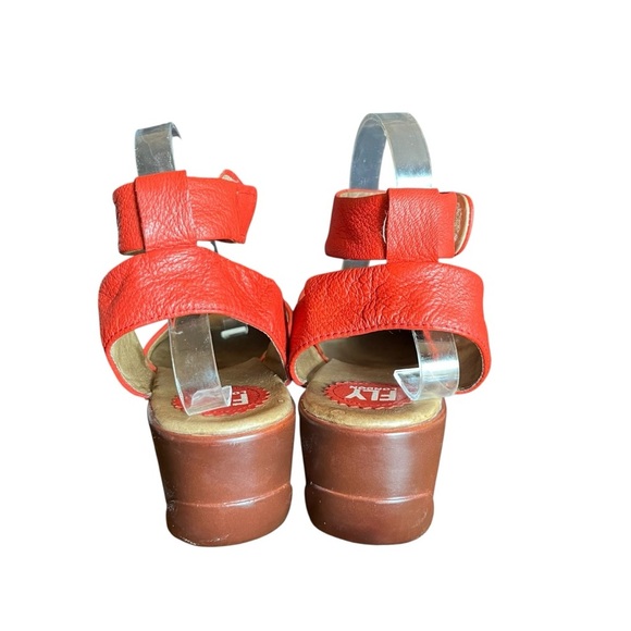 Fly London Red Leather Hert Sandals Women’s EU 41 / US 10.5 - Picture 11 of 15